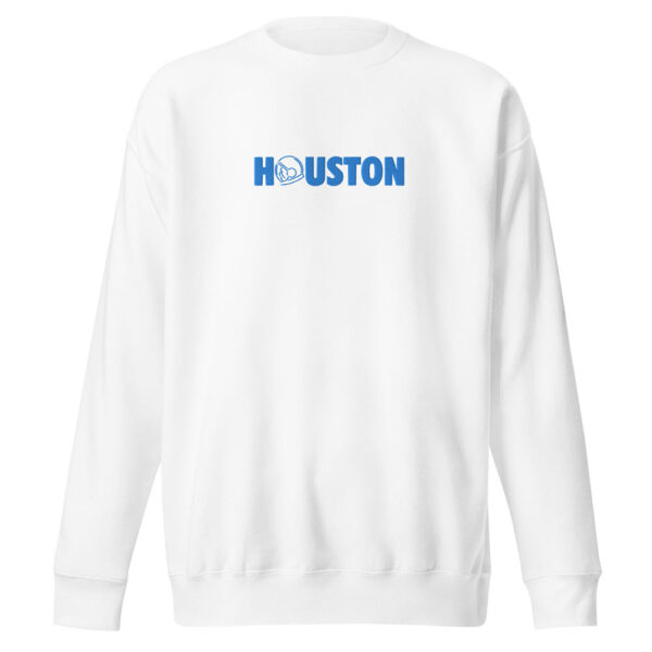 houston crew neck sweatshirt white